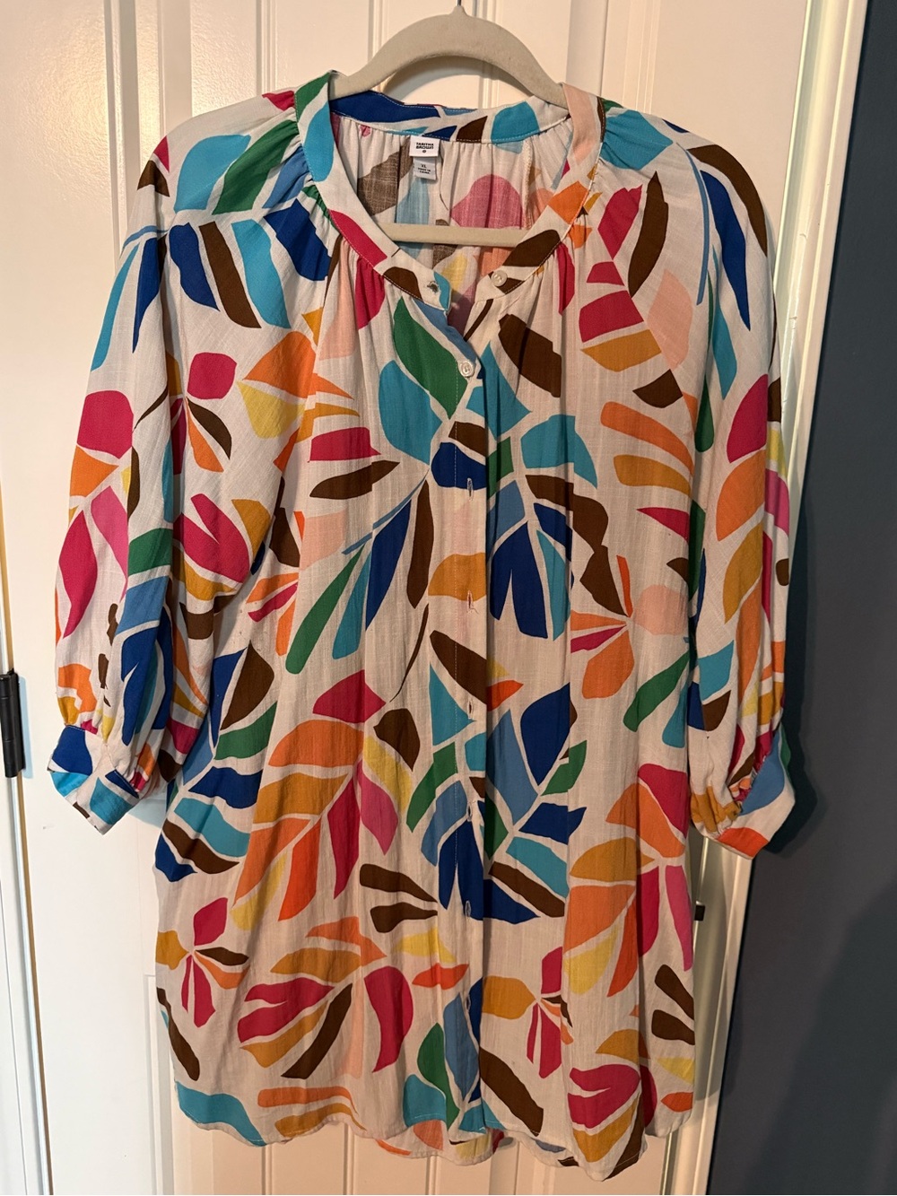 Colorful Leaf Print Dress